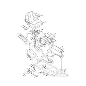 Seat/Fender/Lift Diagram and Parts List for 13WZ92AK056  Cub Cadet Lawn Tractor